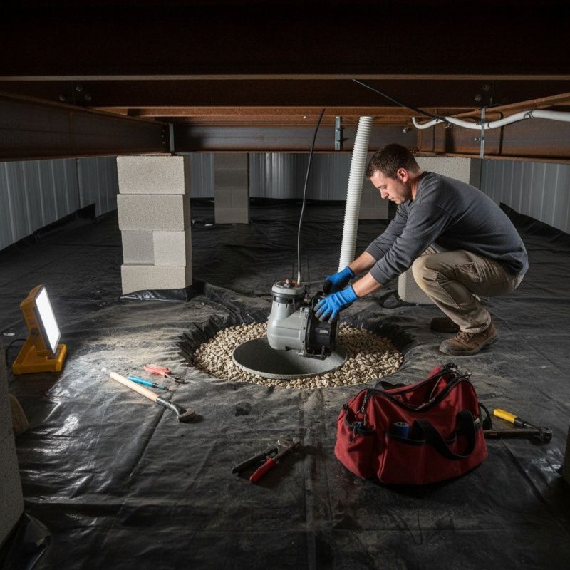 Basement Drainage Installation in Dothan, AL