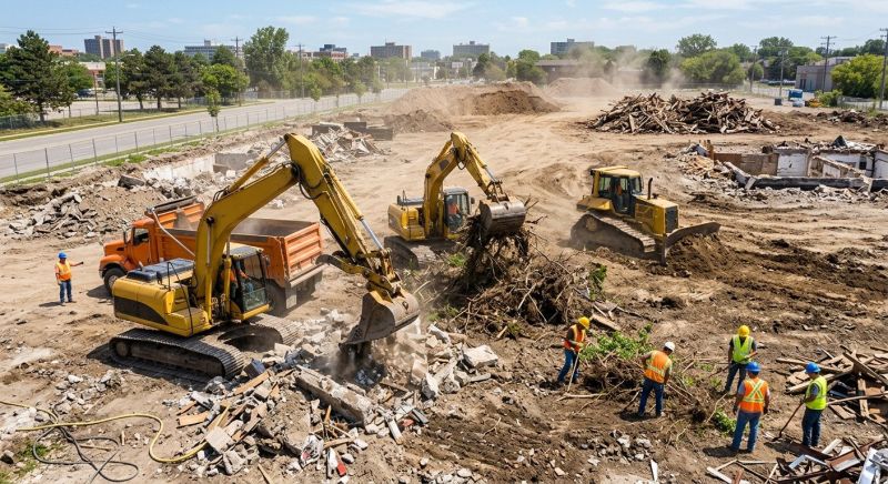Construction Site Land Clearing in Katy, TX