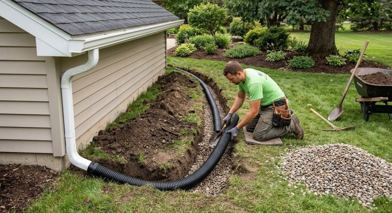 Drainage Trench Installation in Houston, TX