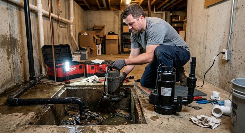 Sump Pump Relocation in Huntsville, AL
